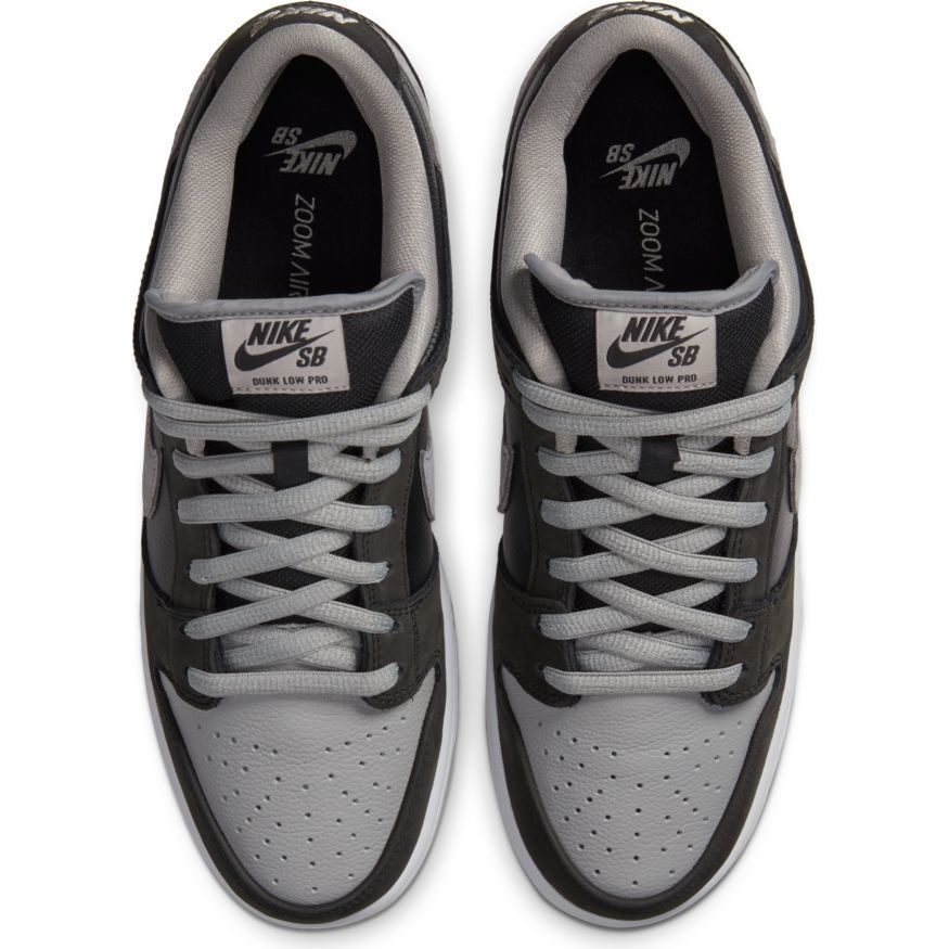 Nike SB J Pack Shadow Dunk Low Pro Skate Shoe - Black/Medium Grey-Black-White