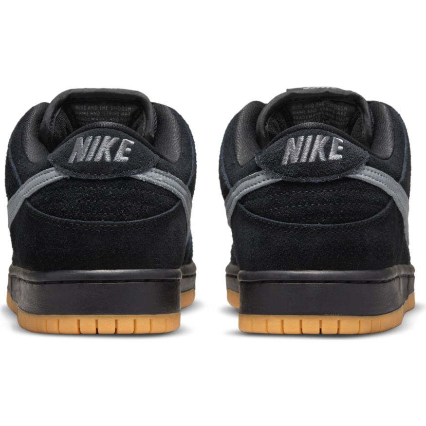 Black Fog Dunk Low Pro Nike SB Skateboarding Shoe Back
