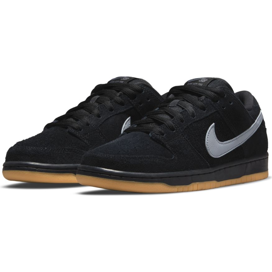 Black Fog Dunk Low Pro Nike SB Skateboarding Shoe Front