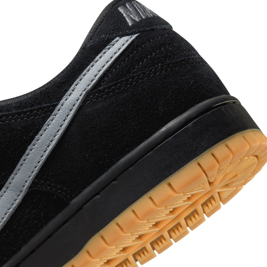 Black Fog Dunk Low Pro Nike SB Skateboarding Shoe Detail