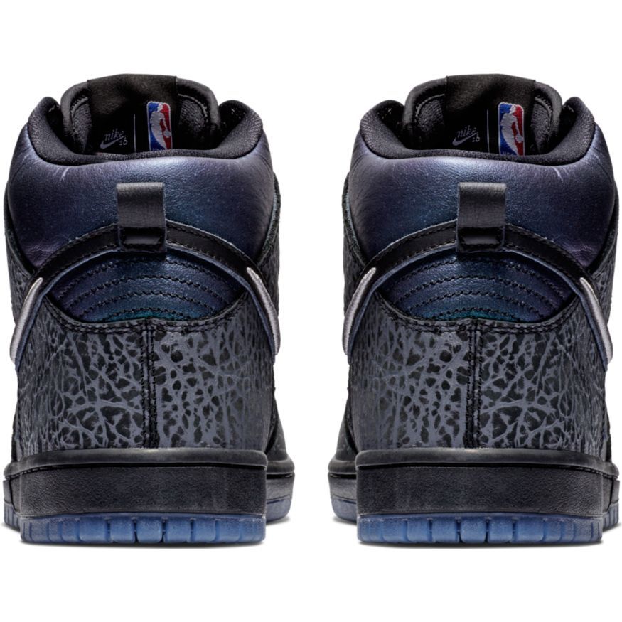 Nike SB Dunk High Pro x Black Sheep Black Hornet Skateboard Shoes - Black/Black - Dark Grey - Metallic Silver