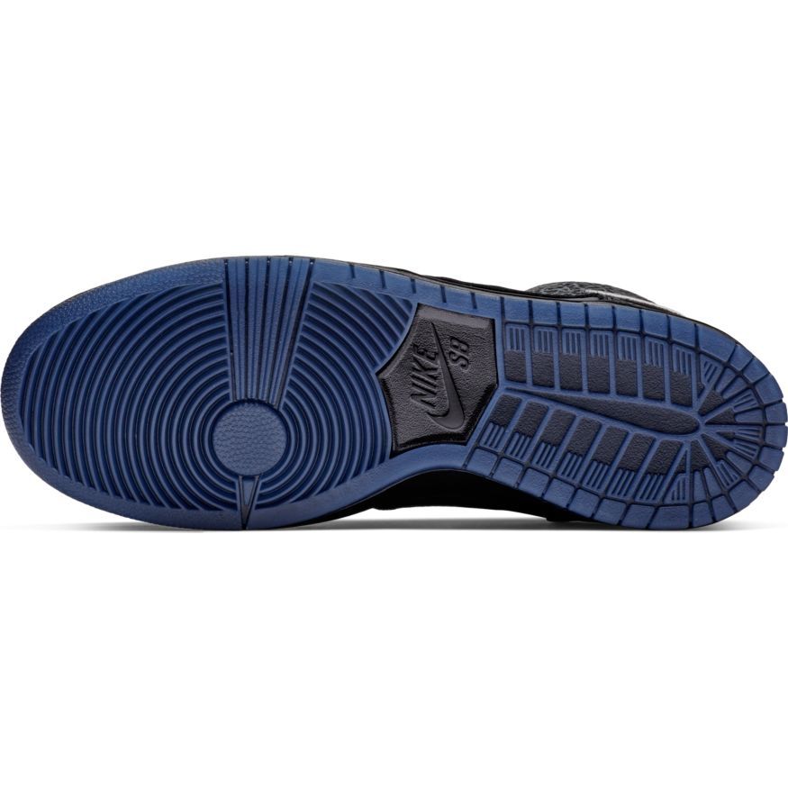 Nike SB Dunk High Pro x Black Sheep Black Hornet Skateboard Shoes - Black/Black - Dark Grey - Metallic Silver