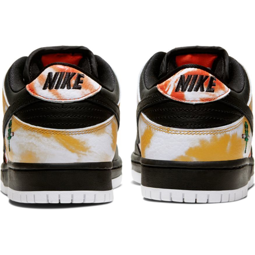 Nike SB Dunk Low Pro QS Tie Dye Raygun Skate Shoes - Black/Black-Orange Flash