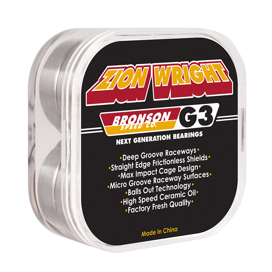 Zion Wright Pro G3 Bronson Speed Co Skateboard Bearings