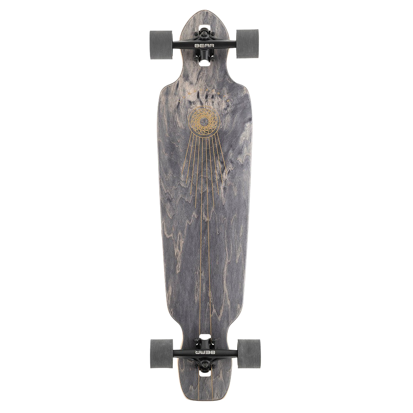 Black Space Rock Battle Axe Landyachtz Complete Longboard