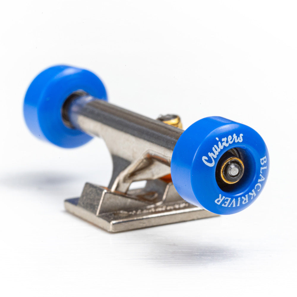 Blue Blackriver Cruizer Fingerboard Wheels On Truck