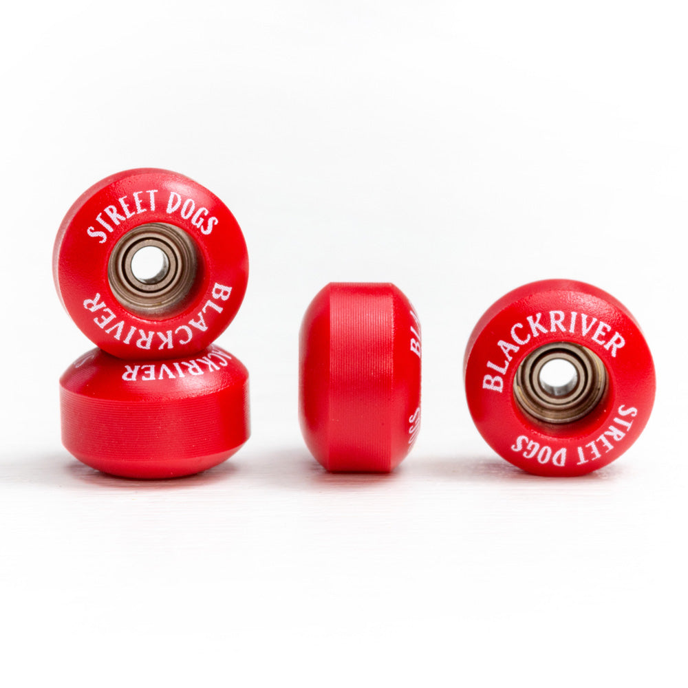 Red Blackriver Street Dogs Fingerboard Wheels