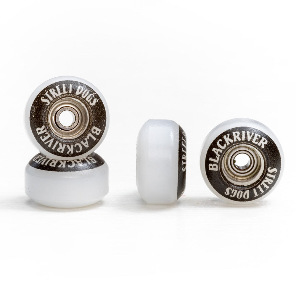 White Blackriver Street Dogs Fingerboard Wheels