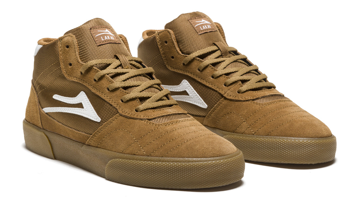 Tobacco Suede Lakai Cambridge Mid Skate Shoe Front