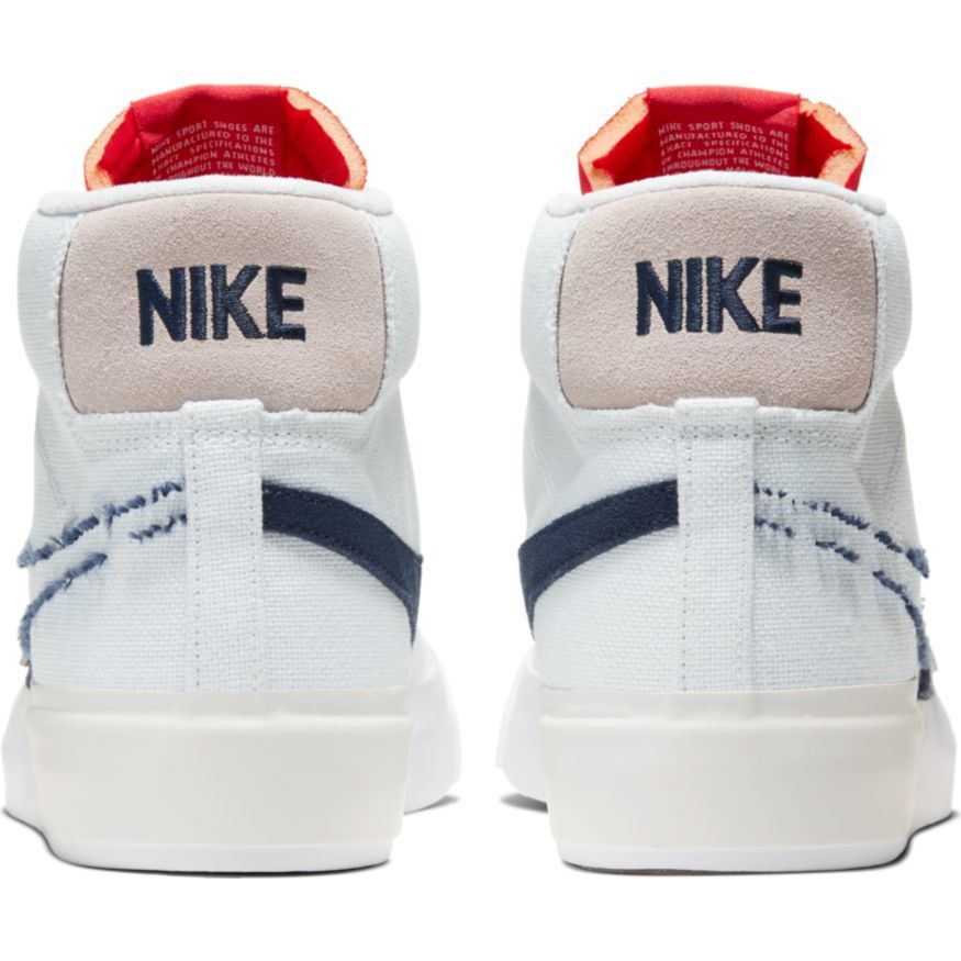 Nike SB Zoom Blazer Mid Edge Skateboarding Shoe - White/Midnight Navy-University Red