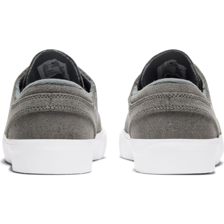 Grey Flyleather Stefan Janoski Remastered Nike SB Skateboarding Shoe Back