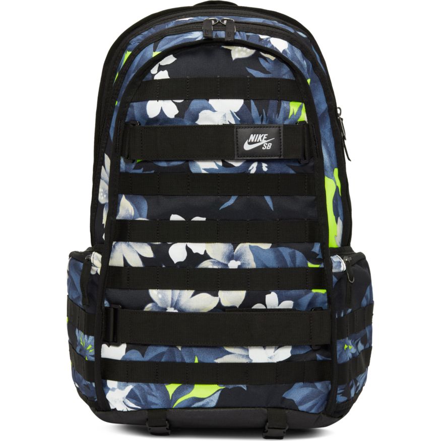 Faderlig Indkøbscenter Fremskreden Nike SB RPM Tropical Skateboard Backpack - Black/Black/White – Exodus Ride  Shop