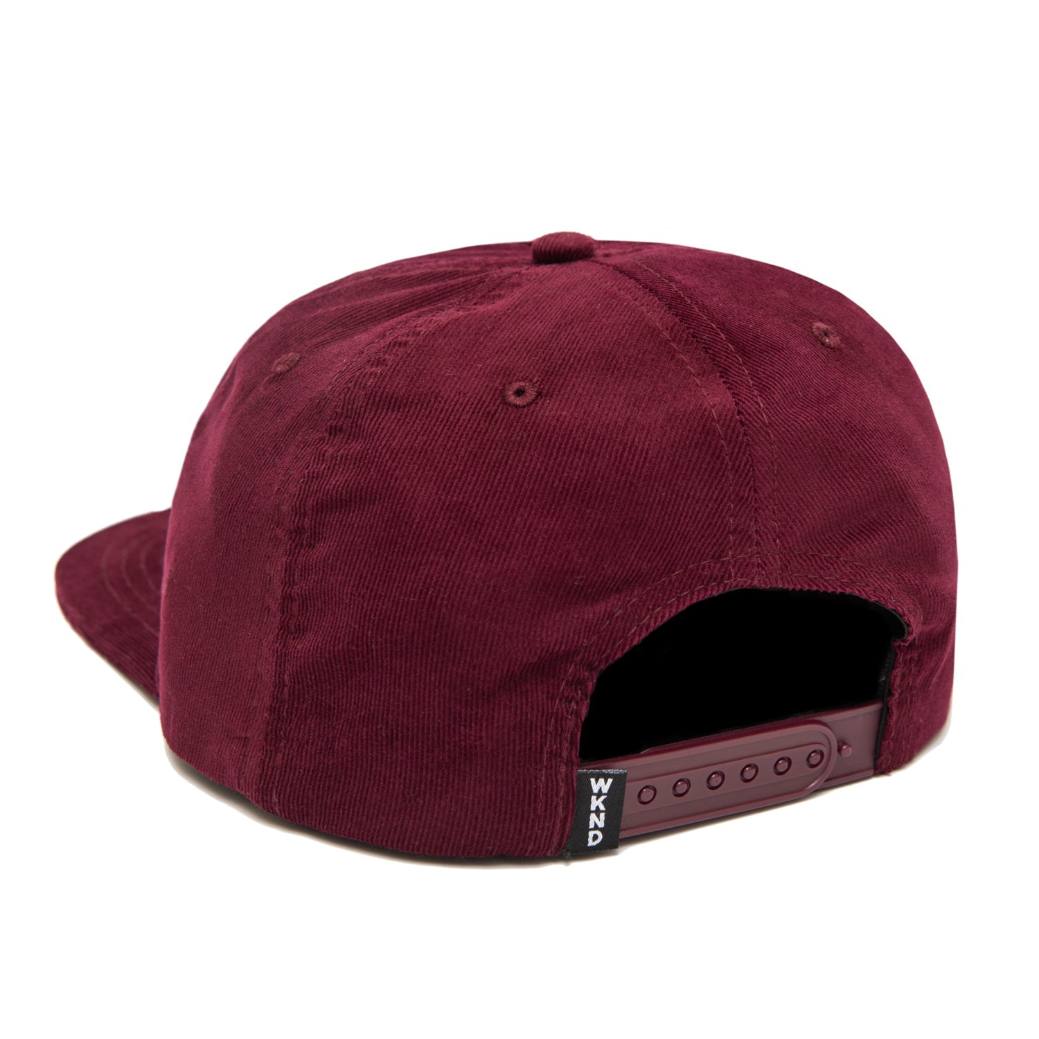 Maroon TV Logo WKND Skateboard Corduroy Hat Back