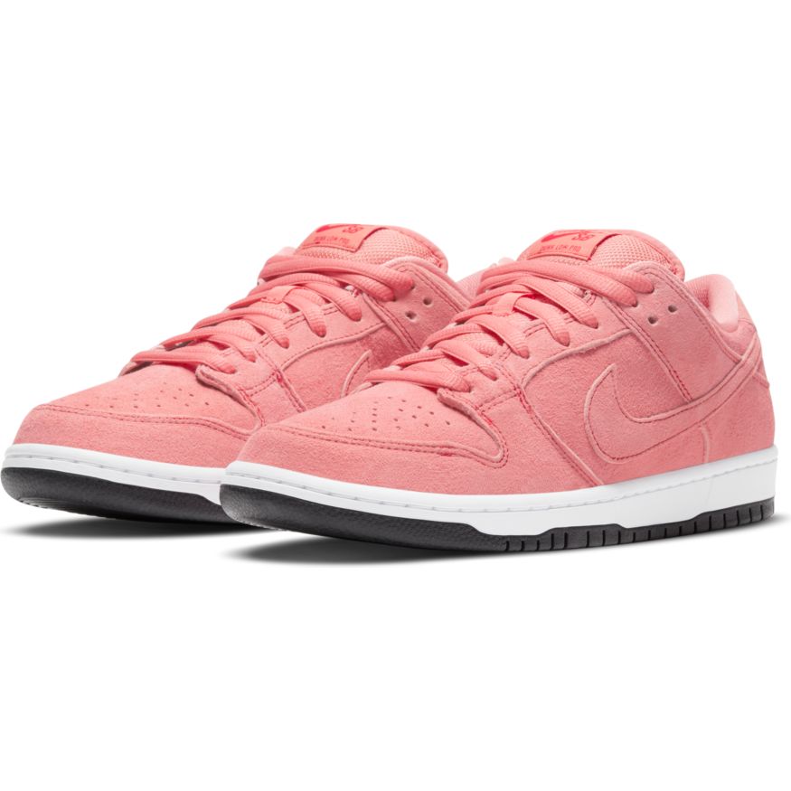 Nike SB D-U-N-k Low Pro Premium Skate Shoe - Atomic Pink/Atomic Pink-University Red