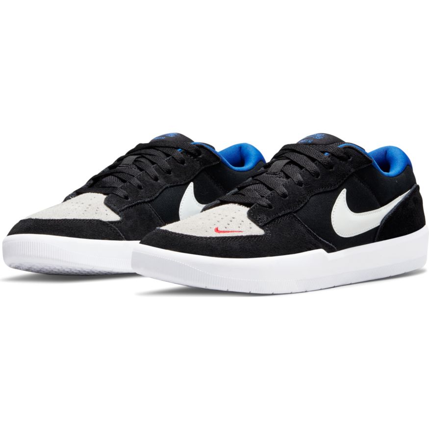 Black/Photon Dust Force 58 Nike SB Skateboarding Shoe Front