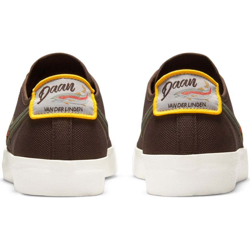 Baroque Brown Daan VanderLinden BLZR Court Nike SB Skateboarding Shoe Back