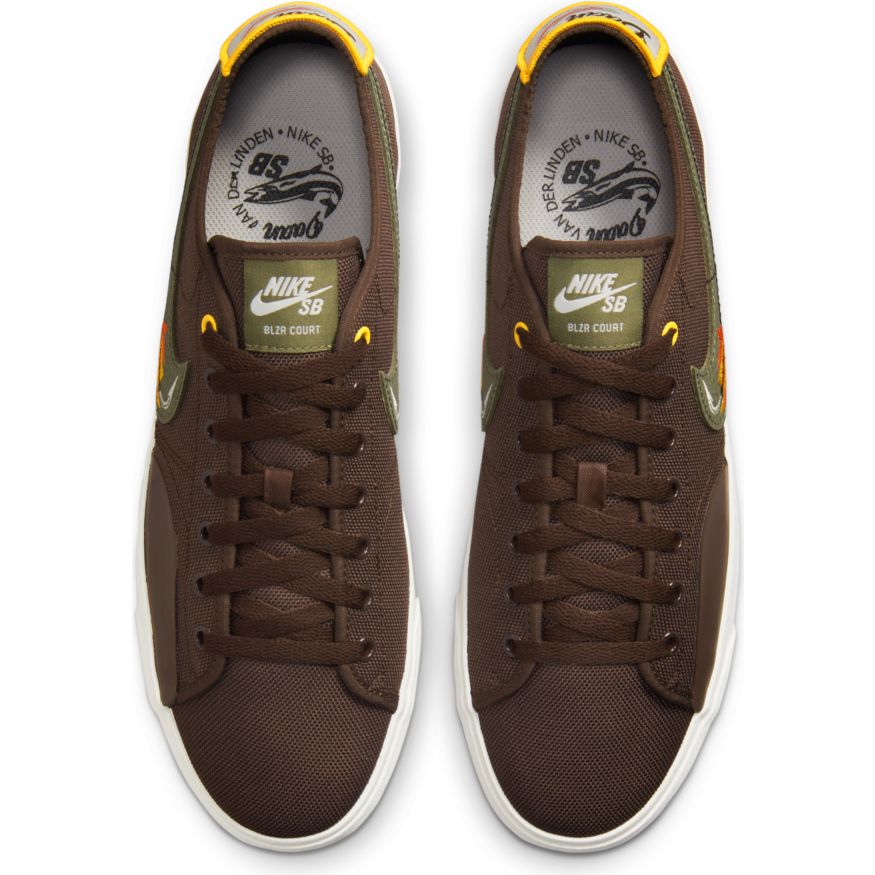 Baroque Brown Daan VanderLinden BLZR Court Nike SB Skateboarding Shoe Top