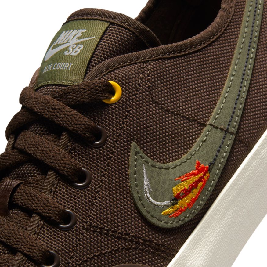 Baroque Brown Daan VanderLinden BLZR Court Nike SB Skateboarding Shoe Detail