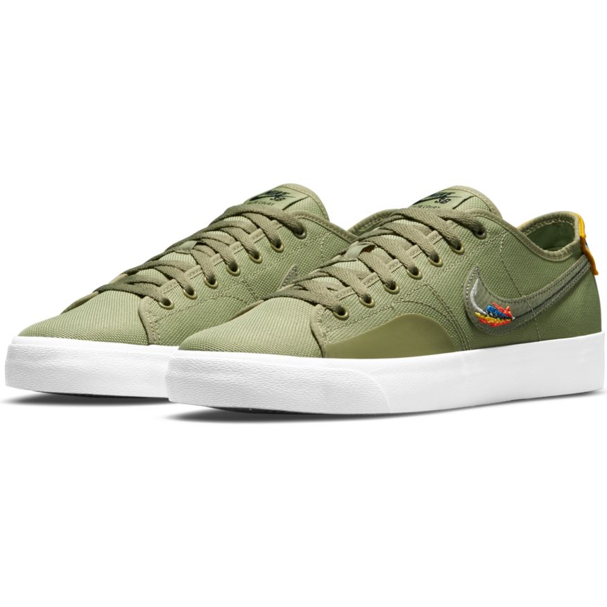 Dusty Olive Daan VanderLinden BLZR Court Nike SB Skateboarding Shoe Front