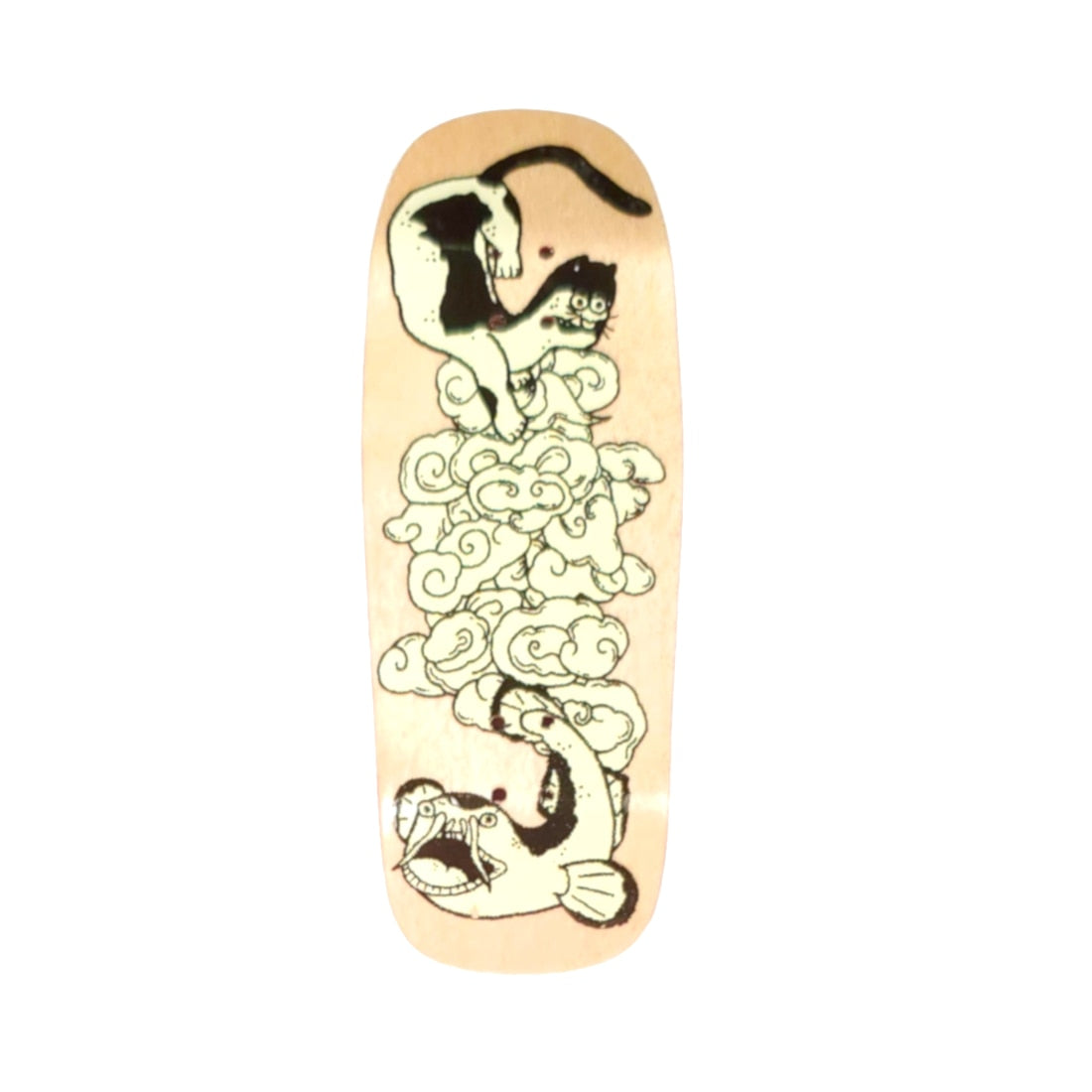 Catfishbbq Blood Dragon Boxhead Fingerboard Deck - Natural