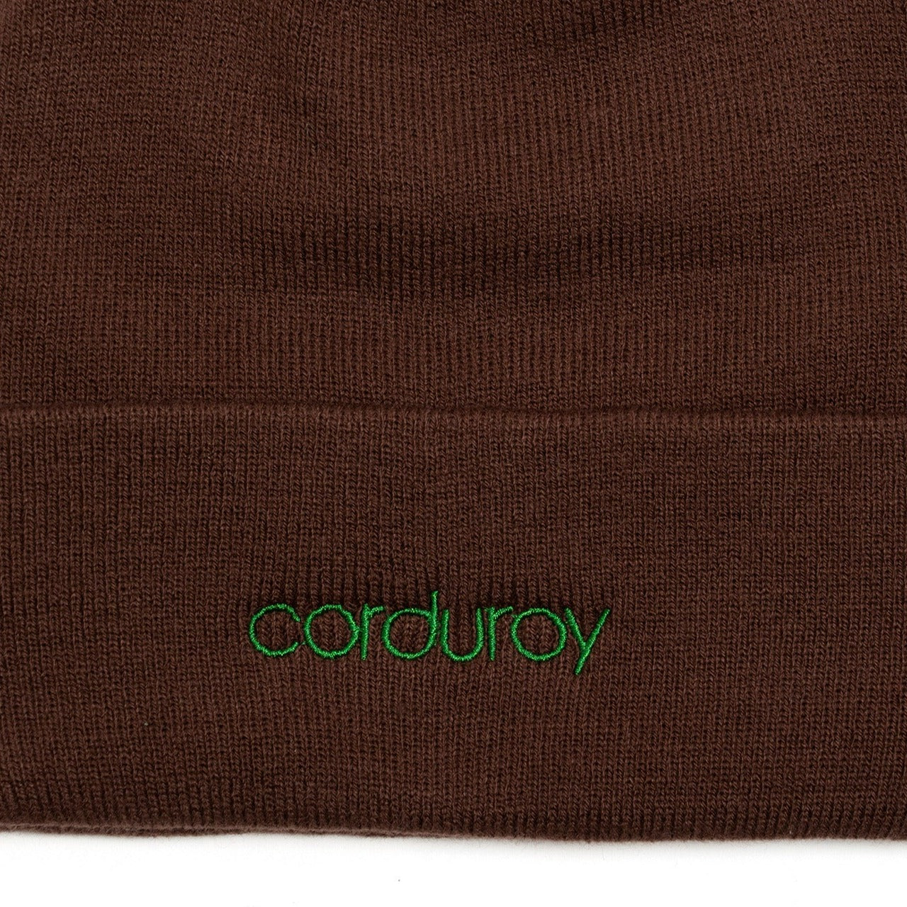 Brown Inside Out Corduroy Beanie