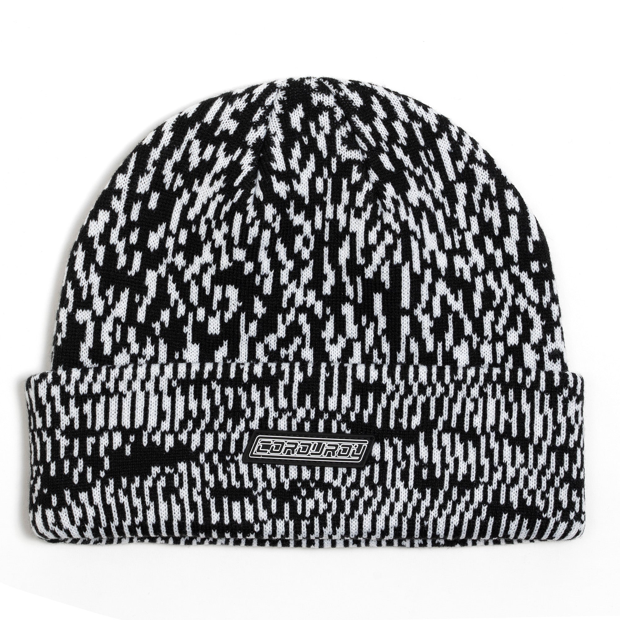 Black Corduroy Tune Out Beanie