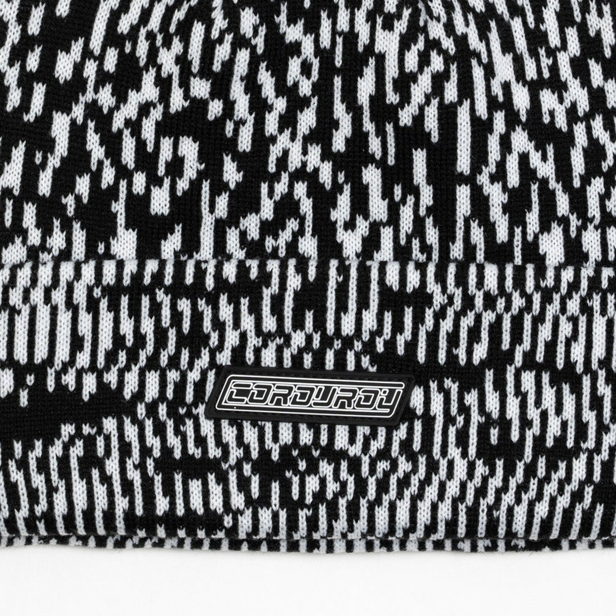 Black Tune Out Corduroy Beani Close Up