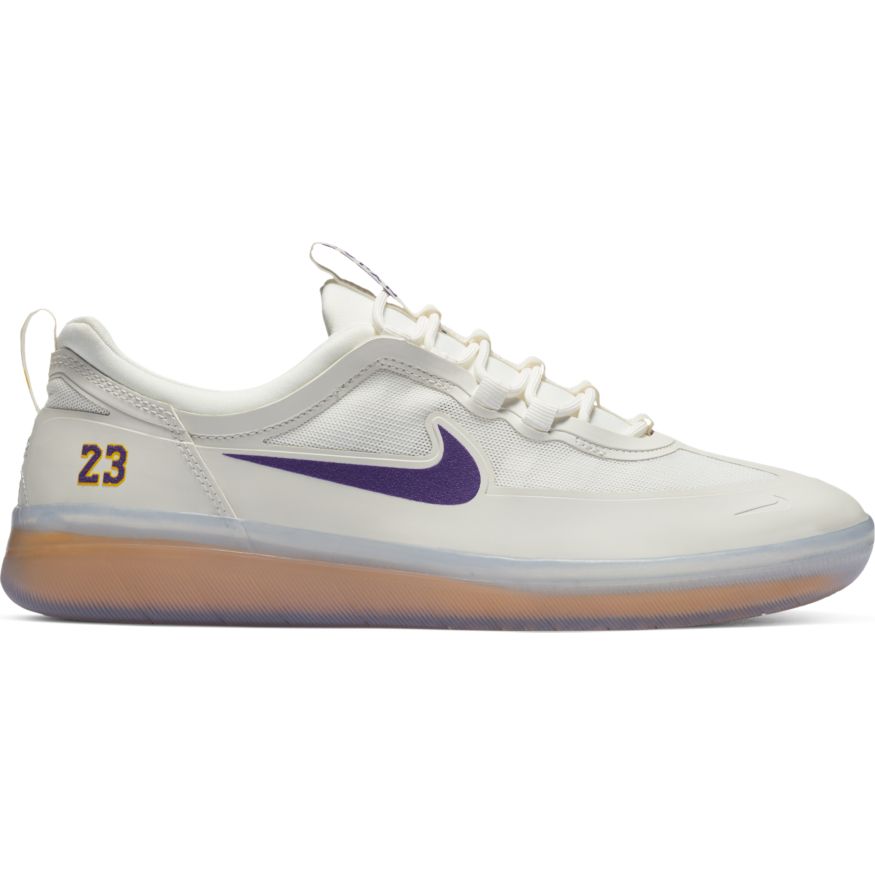 Nike SB Nyjah Free 2 NBA Skateboard Shoe - Summit White/Court Purple-A