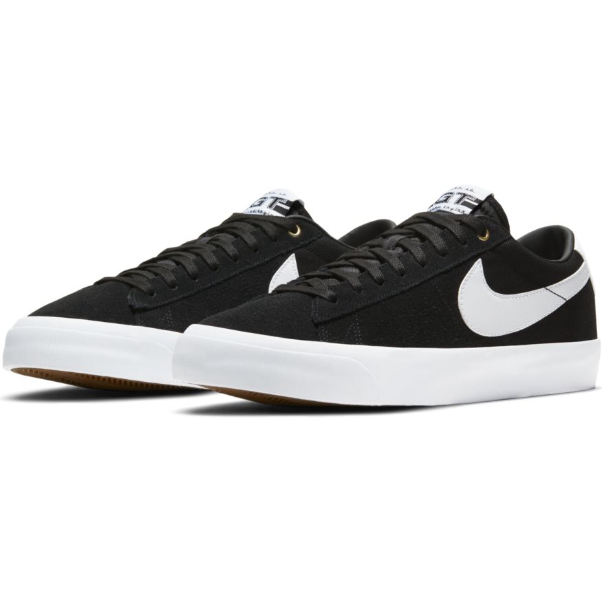 Black Grant Taylor Pro Blazer Low Nike SB Skateboarding Shoe Front