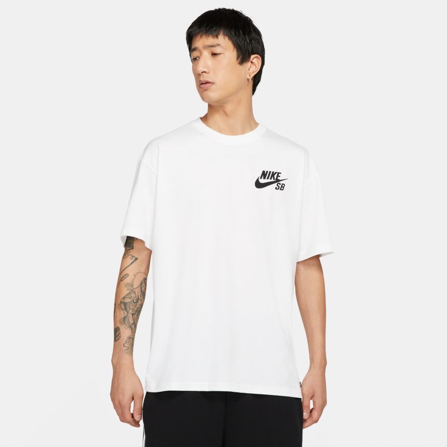 White/Black Nike SB Logo T-Shirt