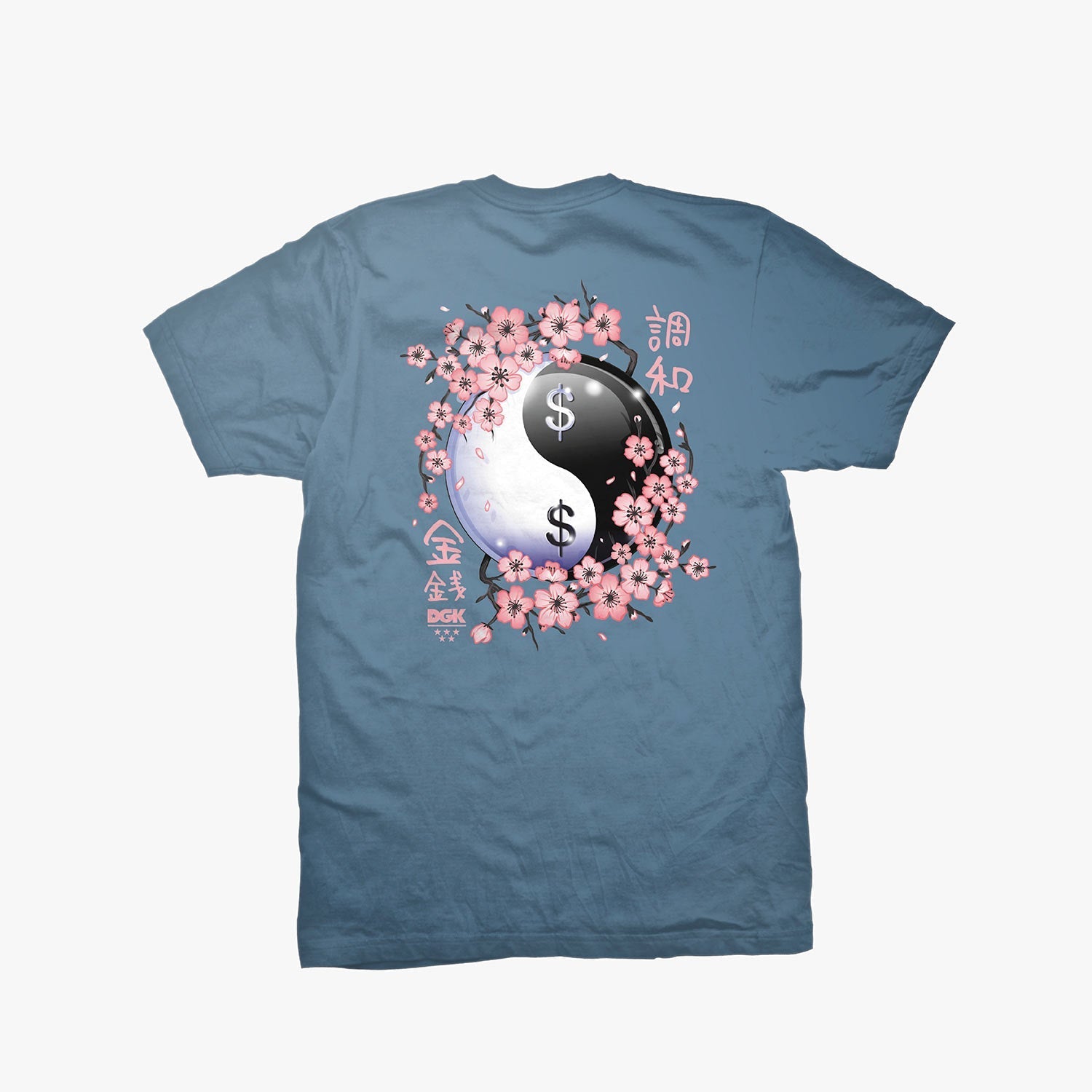 Slate Blue Yin DGK Skateboard Tee Back