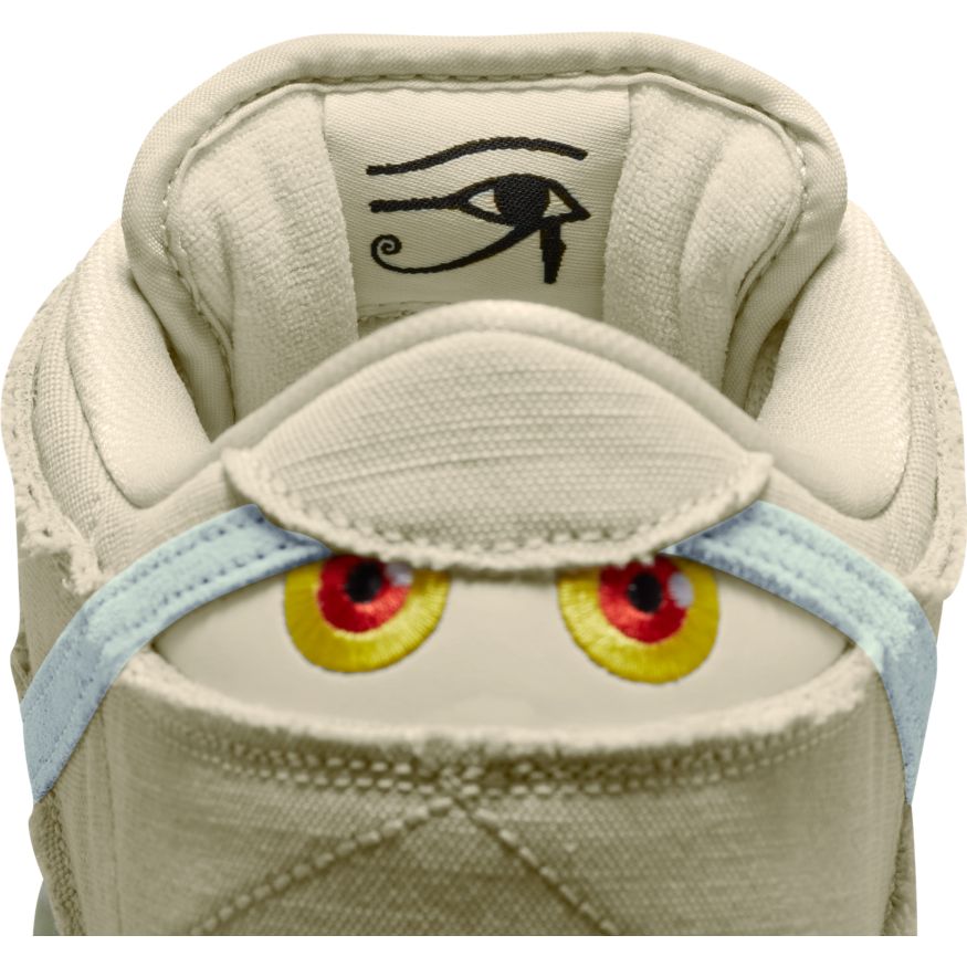 Halloween Mummy Premium Nike SB Dunk Low Skateboarding Shoe detail