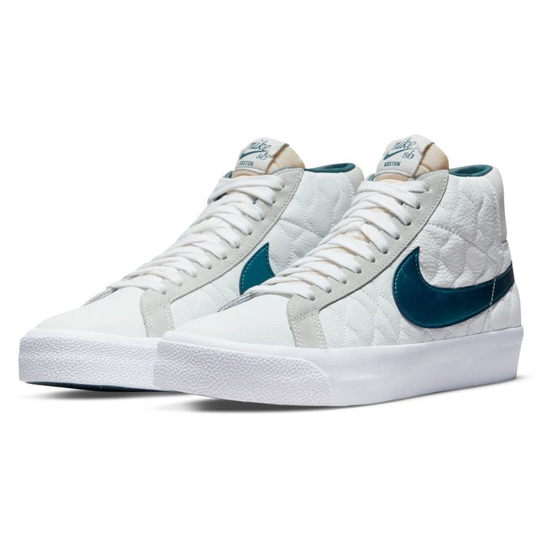Eric Koston White Nike SB Blazer Mid Skate Shoe Front