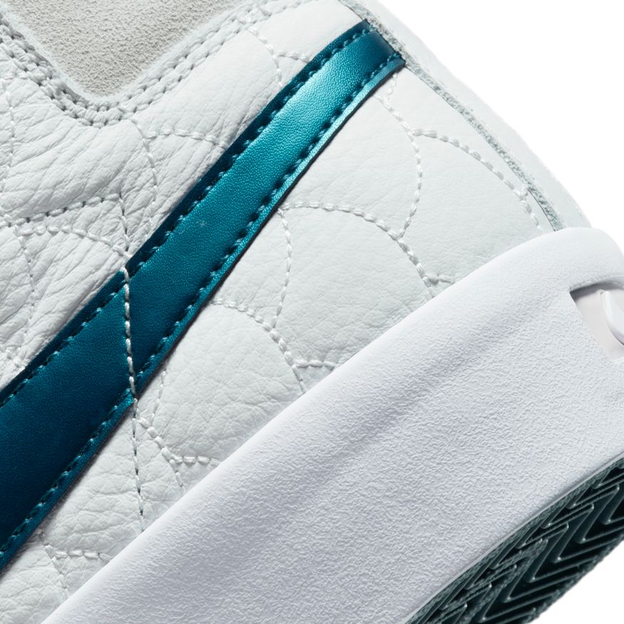 Eric Koston White Nike SB Blazer Mid Skate Shoe Detail