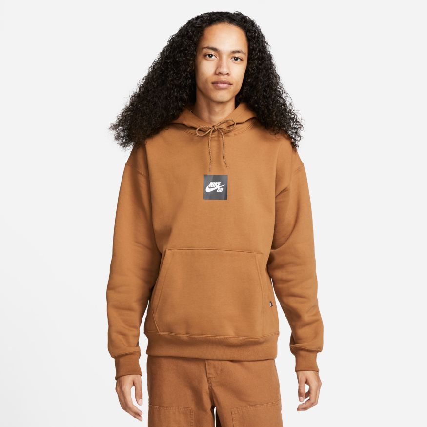 Nike SB Box Logo Fleece Skate Hoodie Ale Brown