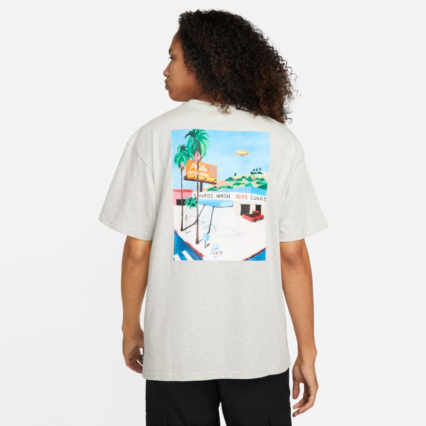 Grey Heather Nike SB Carwash T-Shirt Back