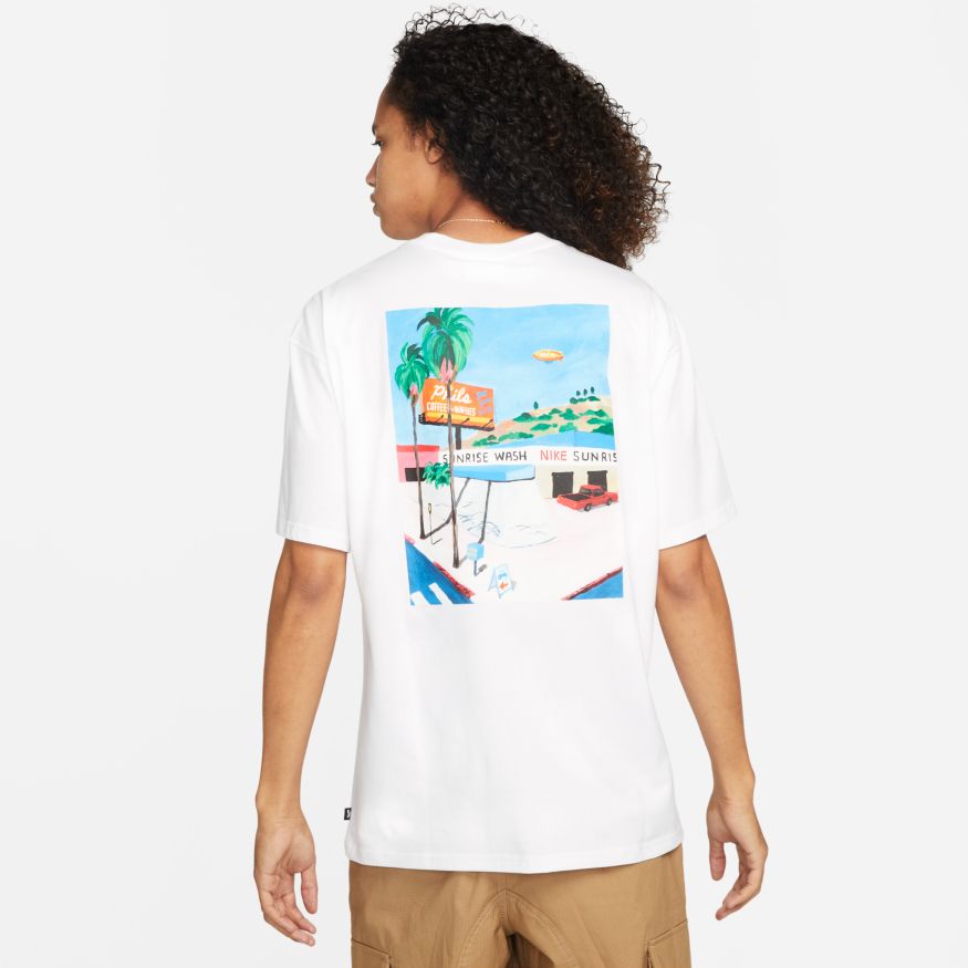 White Nike SB Carwash T-Shirt Back