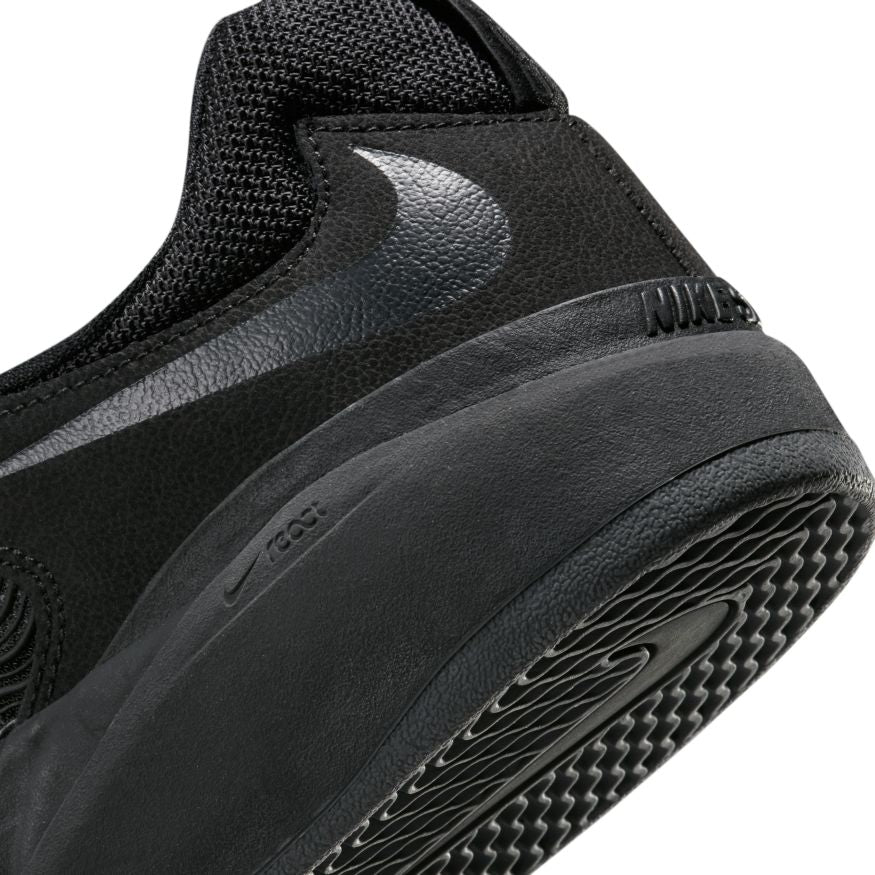 Black/Black Ishod Wair Premium Nike SB Skateboard Shoe Detail