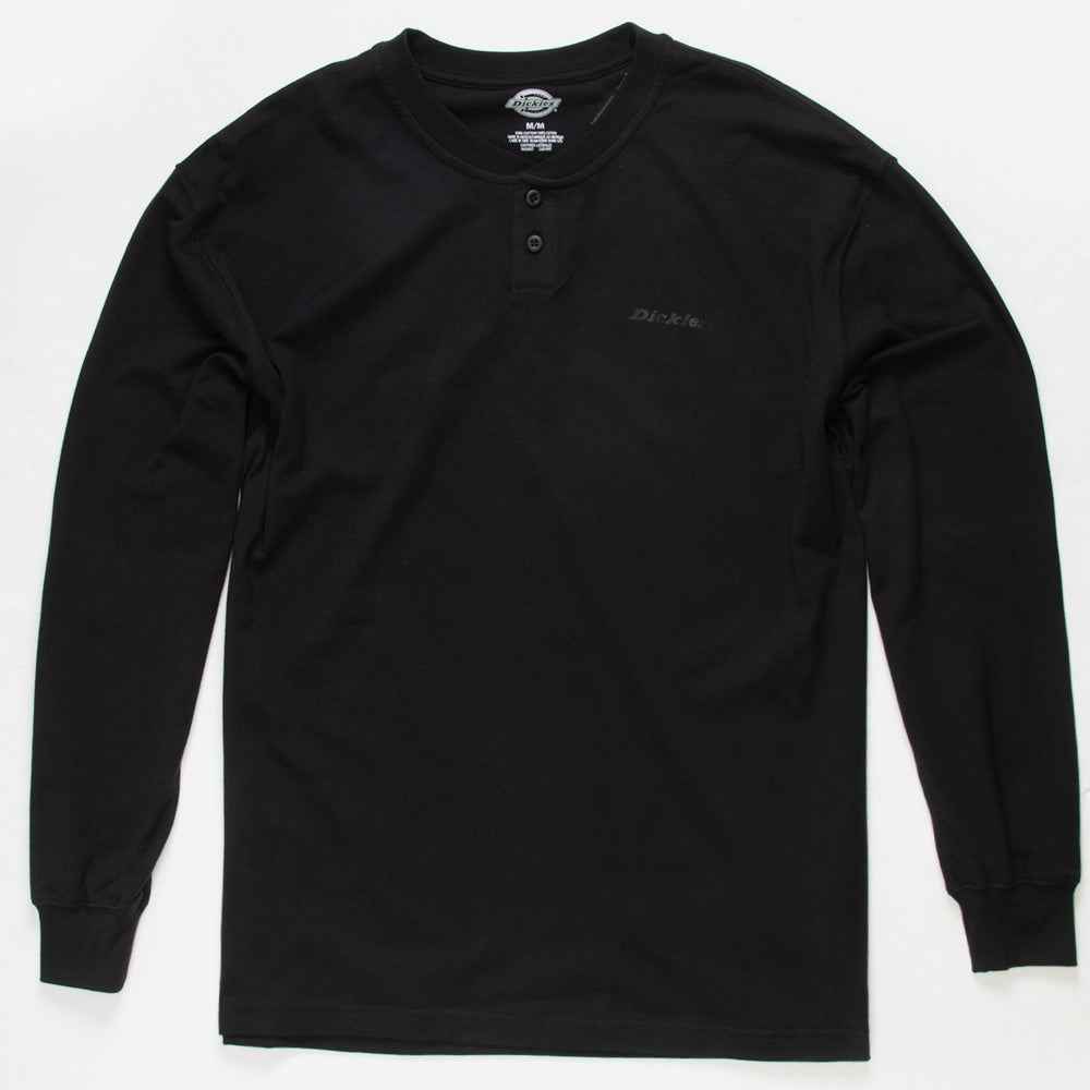 Dickies Long Sleeve Henley Tee - Knit Black