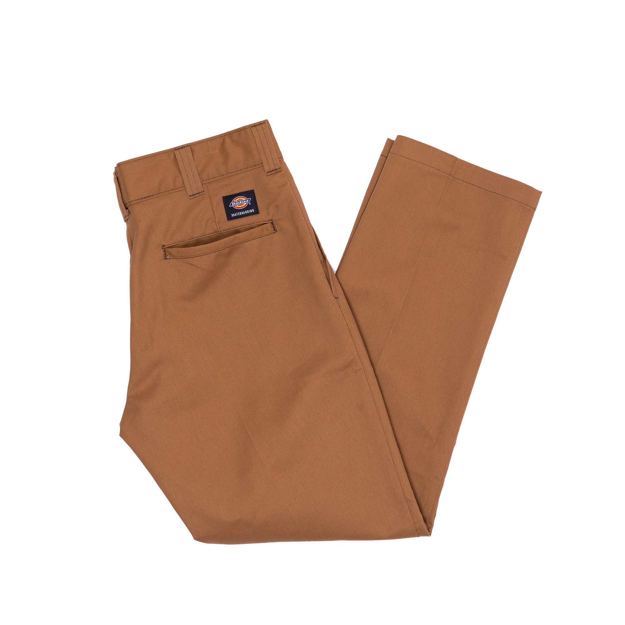 Brown Dickies Slim Skate Pants Back