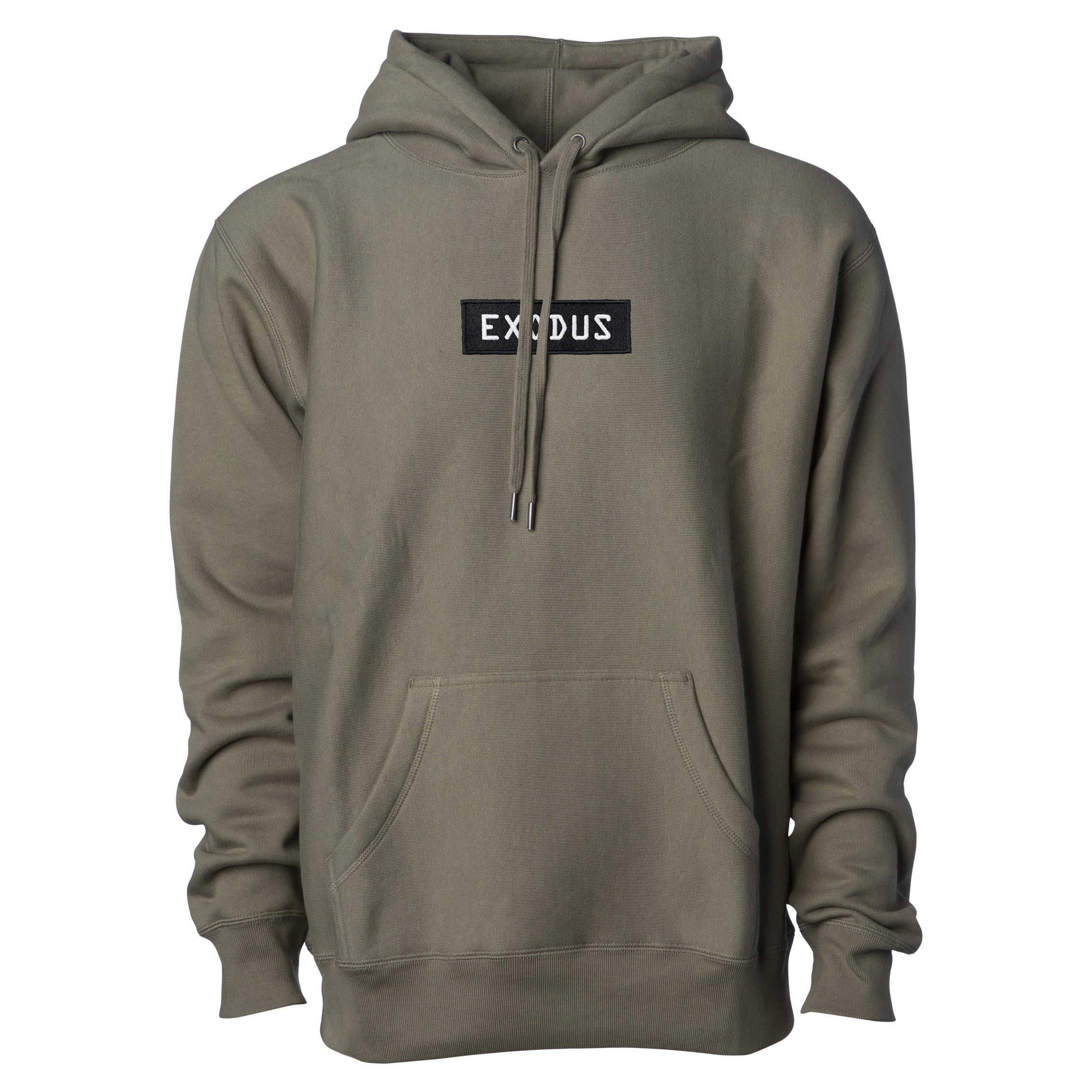 Exodus Premium Optical Embroidered Heavyweight Hoodie - Olive