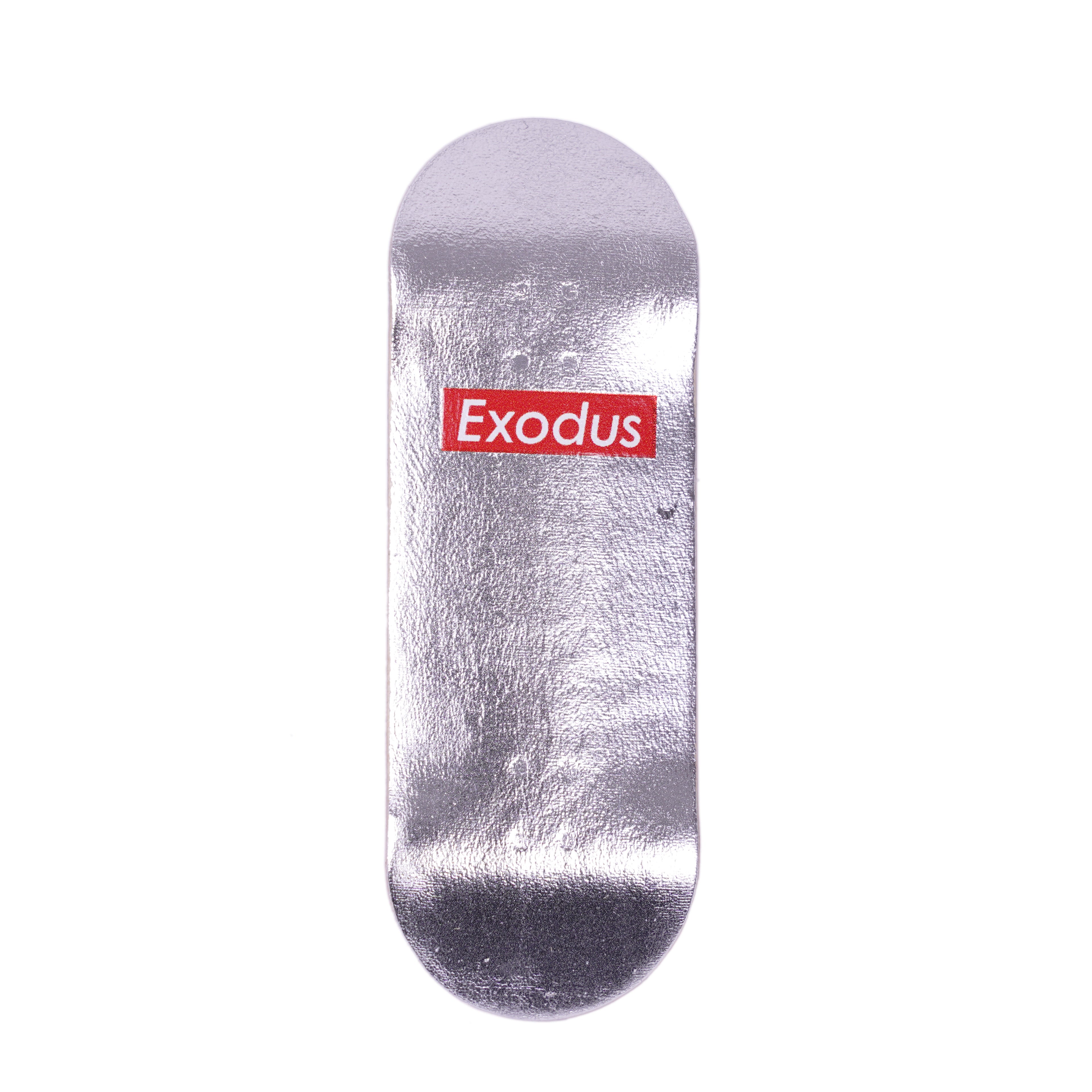 Silver Foil Exodus Box Logo Fingerboard deck