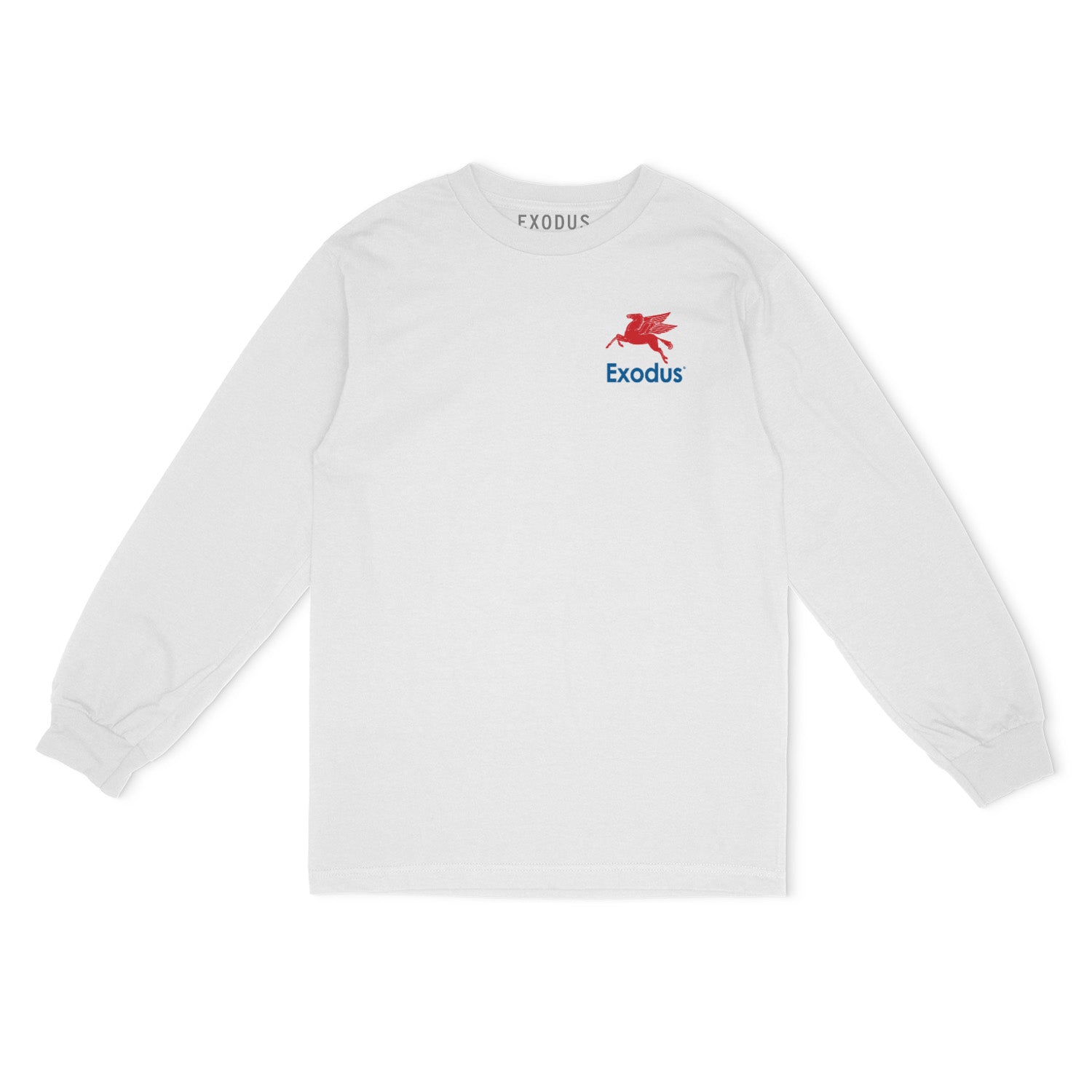 White Exodus Pegasus Long Sleeve Tee