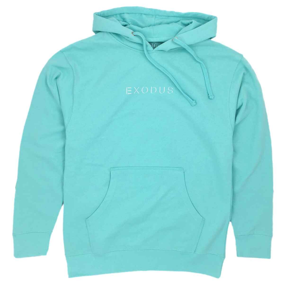Exodus Offset Center Print Pullover Hoodie - Mint