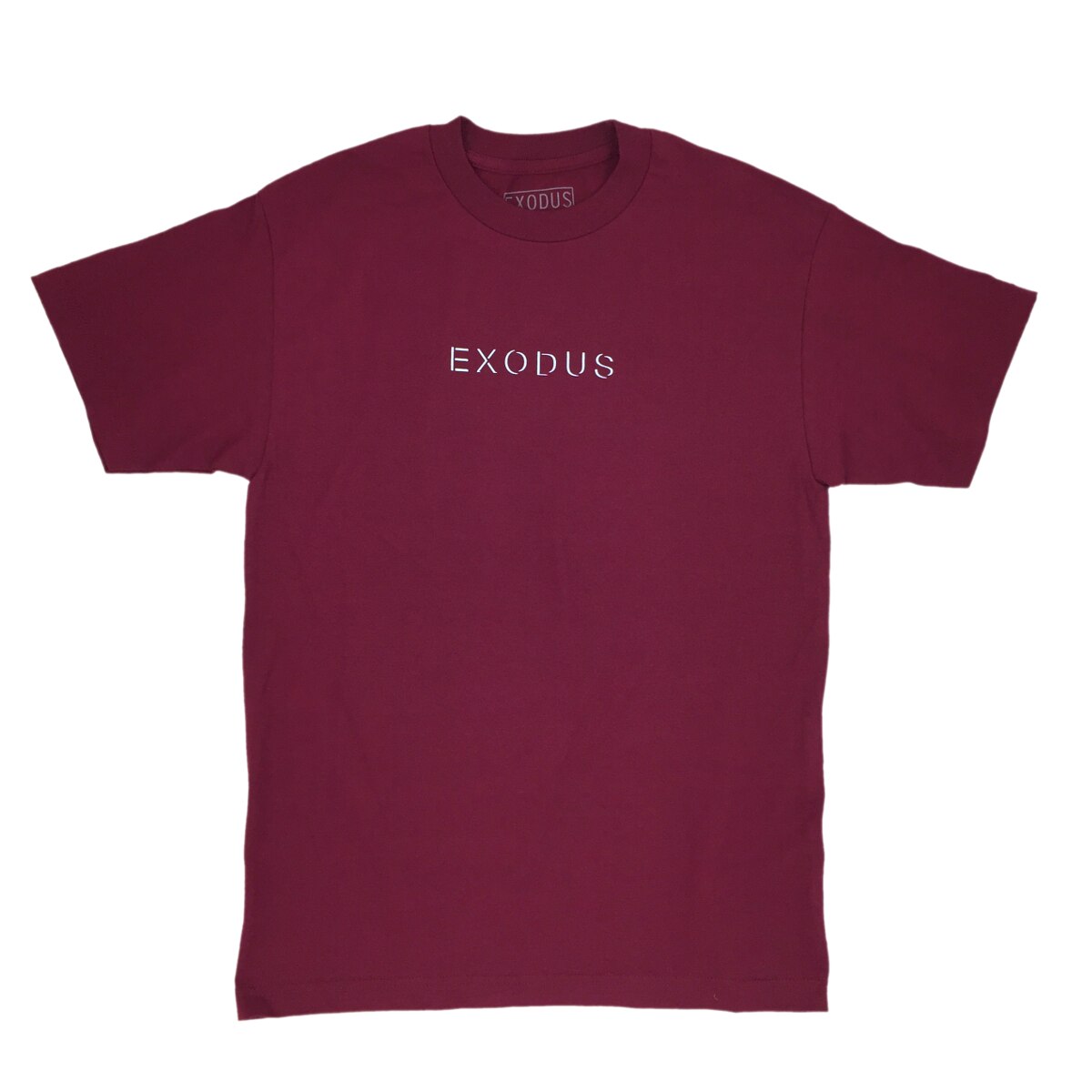 Exodus Offset Center Print Tee - Burgundy