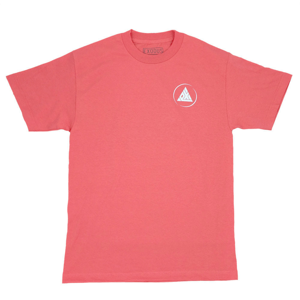 Exodus Offset Circle Logo Tee - Coral