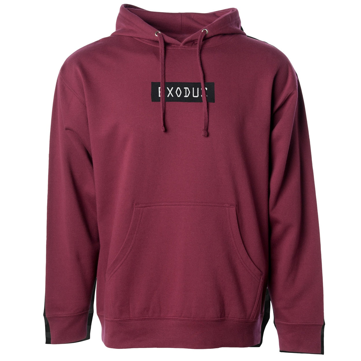 Exodus Optical Embroidered Pullover Hoodie - Maroon