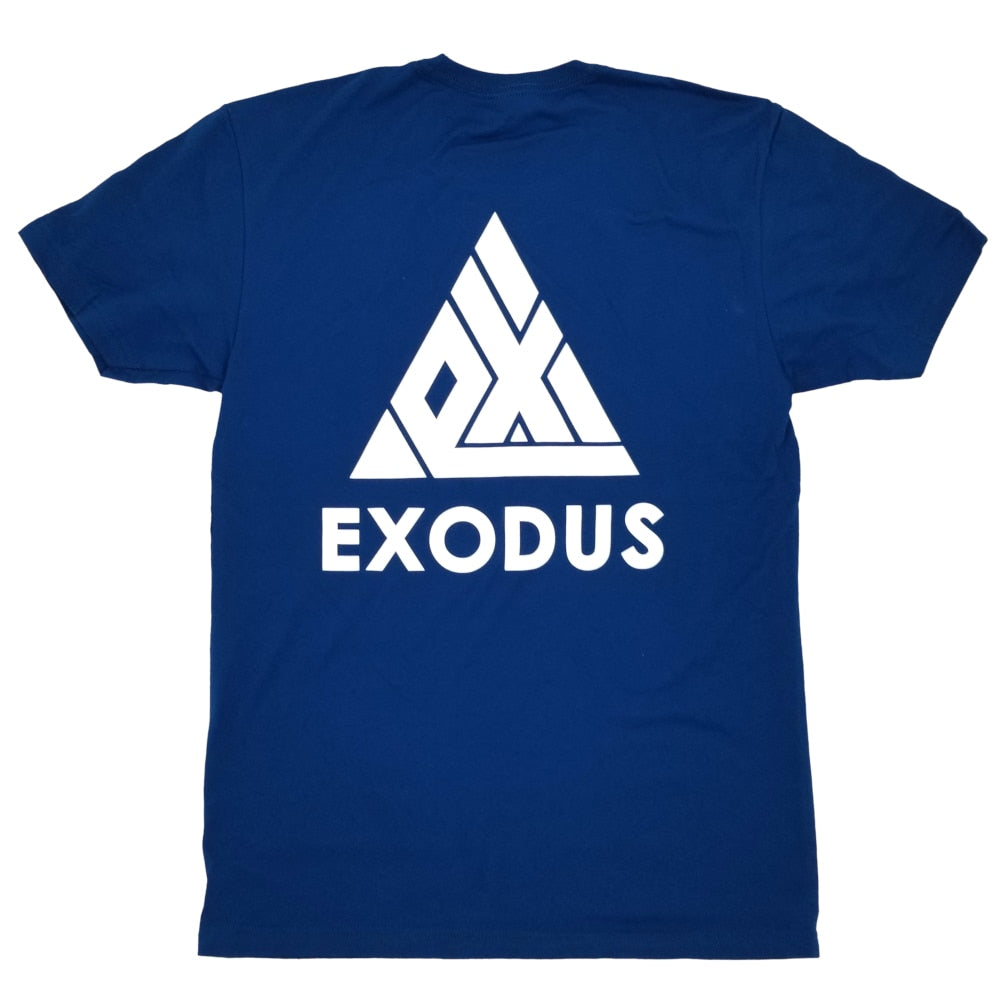 Exodus T1 Logo Premium Tee - Harbor Blue/White