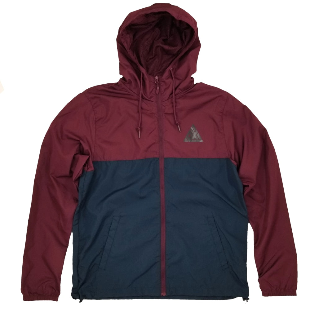 Exodus T1 Logo Windbreaker Jacket - Maroon/Navy/Black