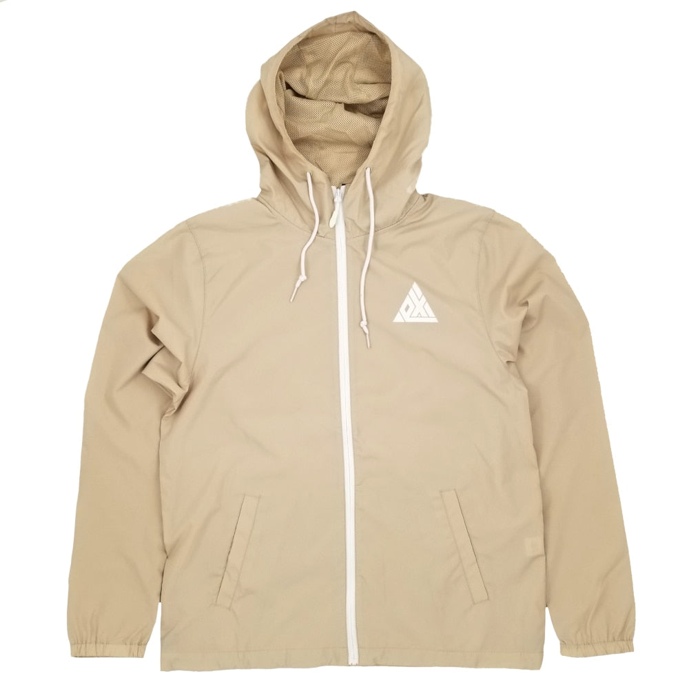 Exodus T1 Logo Windbreaker Jacket - Khaki/White